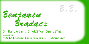 benjamin bradacs business card